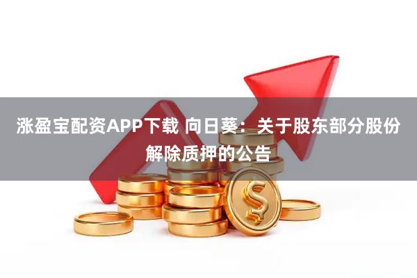 涨盈宝配资APP下载 向日葵：关于股东部分股份解除质押的公告